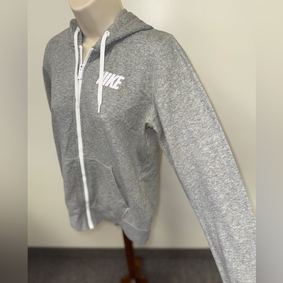 Nike (Medium) Grey Zip Up Hooded Jacket - Picture 4 of 7
